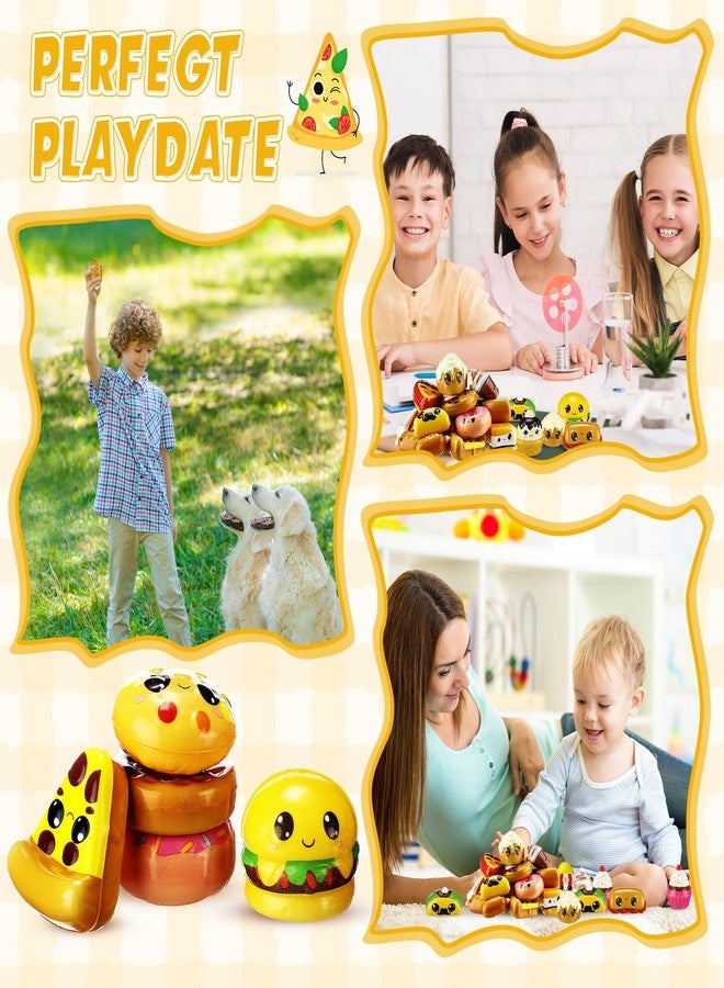 Arrowbash 36 Pcs Mini Slow Rising Toys Fast Food Foam Stress Relief Toys in Hot Dog Cake Bread Smore Pizza Biscuit Donut Food Goodie Bag Fillers for Adults Party Favors - Image 4